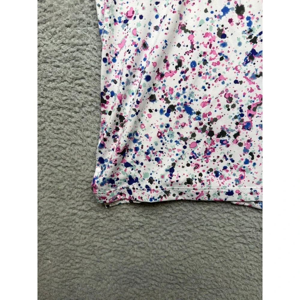 Bad Birdie Golf Polo Splatter Paint print kids size large